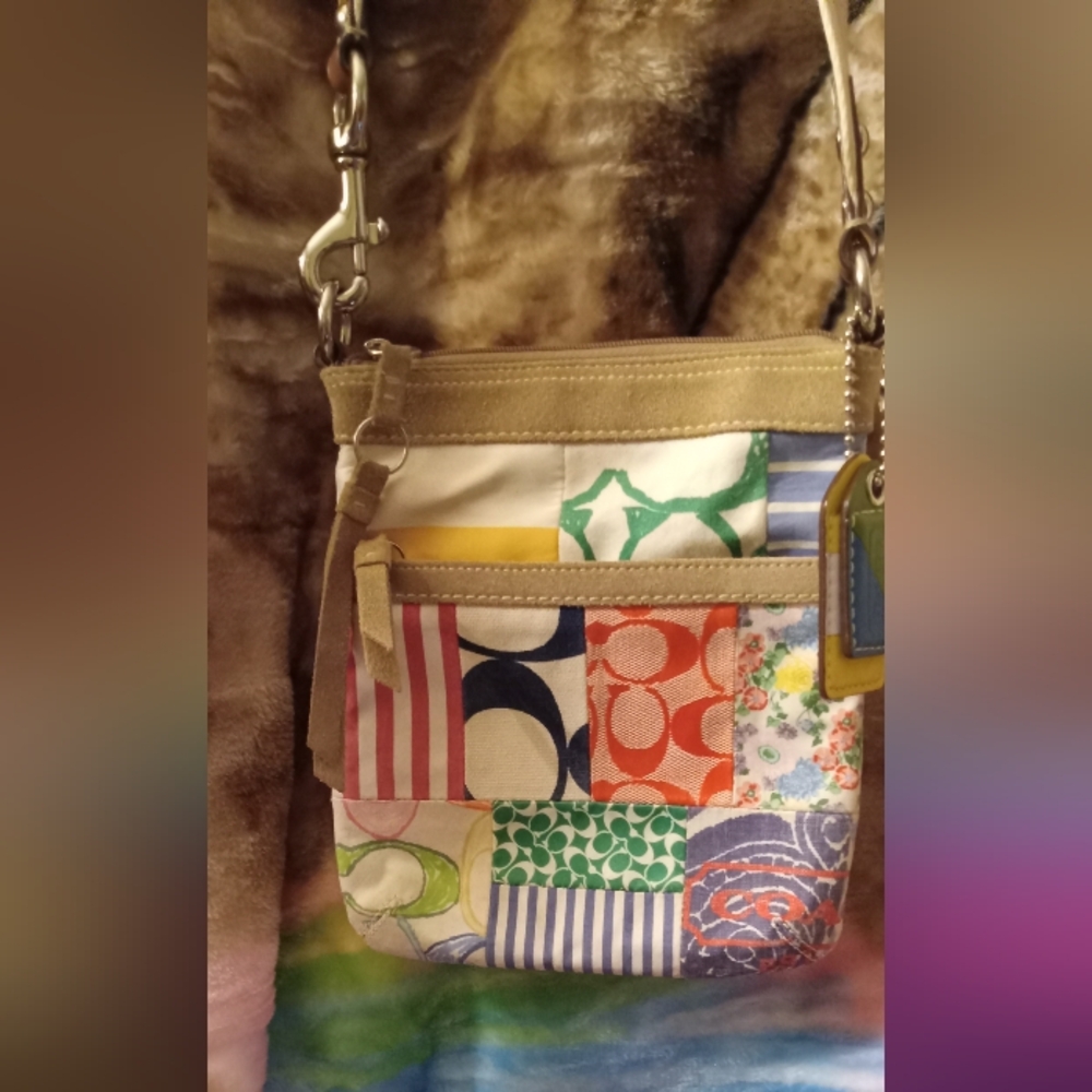 Coach Vintage Y2K Patchwork Hampton Swingback Crossbody Bag EUC